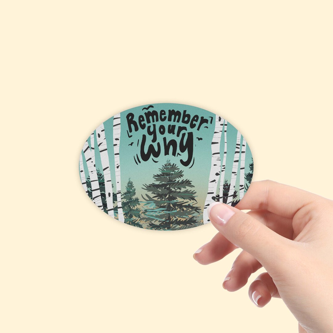 Remember Your Why Positivity Sticker - Laptop Stickers, Waterproof ...