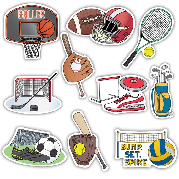 Big Moods Sports Sticker Pack 10pc 