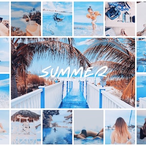 24 Summer Ocean Blue Pro LUTS | Photography Presets | Photoshop, Lightroom, Adobe After Effects, Adobe Premiere, LumaFusion, VideoLut