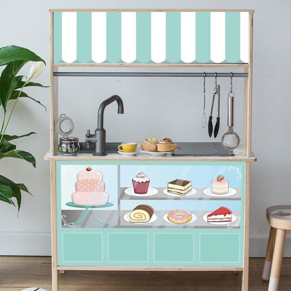 Cake shop decal for IKEA Duktig play kitchen (play kitchen NOT included)