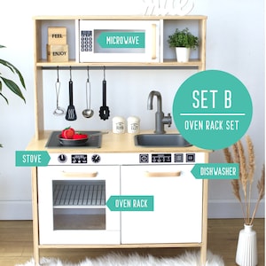 IKEA Duktig Play Juego de pegatinas de cocina - Calcomanías de vinilo negras