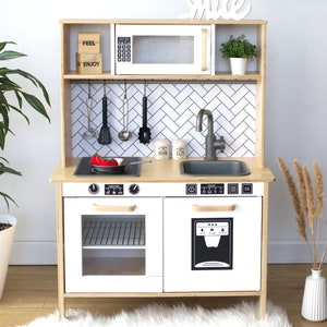 IKEA Duktig play kitchen sticker set, black (play kitchen NOT included)