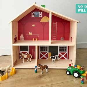 Barn, farm house decal for IKEA FLISAT dollhouse (dollhouse not included)