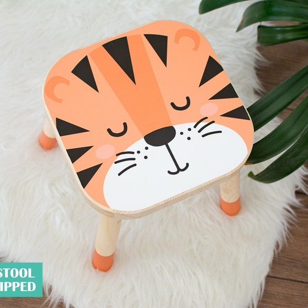 IKEA FLISAT stool decal, tiger (stool NOT included)