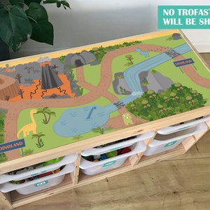 Dinoland decal for IKEA TROFAST pine storage system (Trofast unit NOT included)