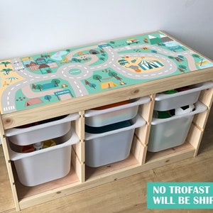 Family trip decal for IKEA TROFAST pine storage system (Trofast unit NOT included)