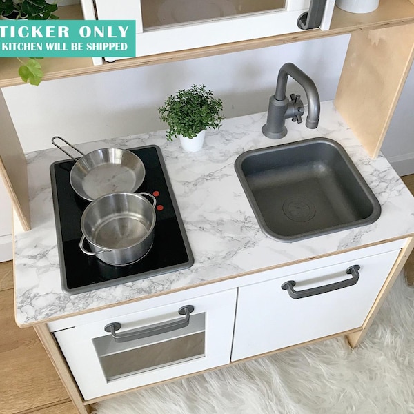 Marmeren aanrechtsticker voor IKEA Duktig Play Kitchen