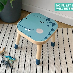 Tyrannosaurus rex dinosaur decal for IKEA FLISAT stool (stool NOT included)