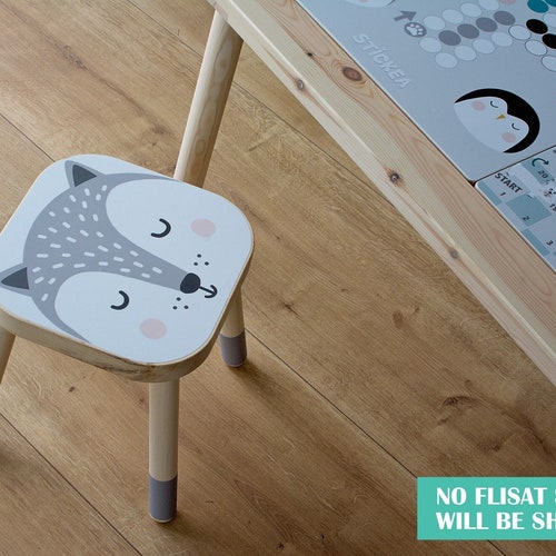 IKEA FLISAT Stool Decal Tiger stool NOT Included Etsy