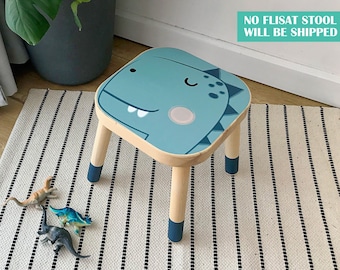 Tyrannosaurus rex dinosaur decal for IKEA FLISAT stool (stool NOT included)