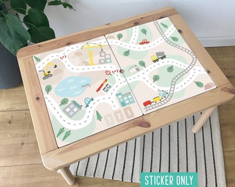 IKEA Flisat children's table decal, bohemian roads (Flisat table NOT included)