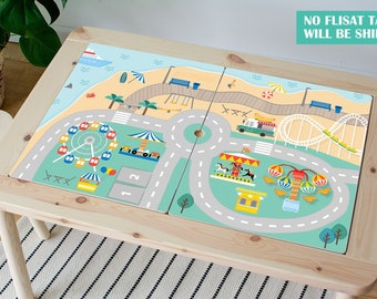 Fun fair adventure decal for IKEA Flisat table (Flisat table NOT included)