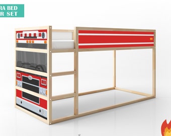 Fire truck decal for IKEA Kura reversible bed (Kura bed NOT included)