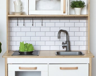 Subway tiles backsplash decal for IKEA Duktig play kitchen (kitchen NOT included)