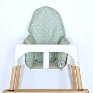 Sage green Dots Cushion Cover for IKEA Antilop high chair