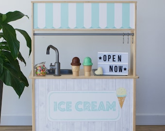 Mint ice cream stand decal for IKEA Duktig play kitchen (play kitchen NOT included)