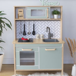 Sage green sticker set for IKEA Duktig play kitchen (play kitchen is NOT included)