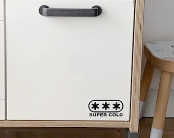Toy refrigerator decal for IKEA Duktig play kitchen, Eket, Kallax (furniture NOT included)