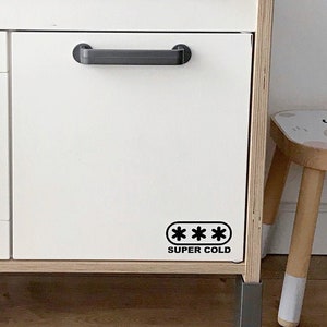 Toy refrigerator decal for IKEA Duktig play kitchen, Eket, Kallax (furniture NOT included)