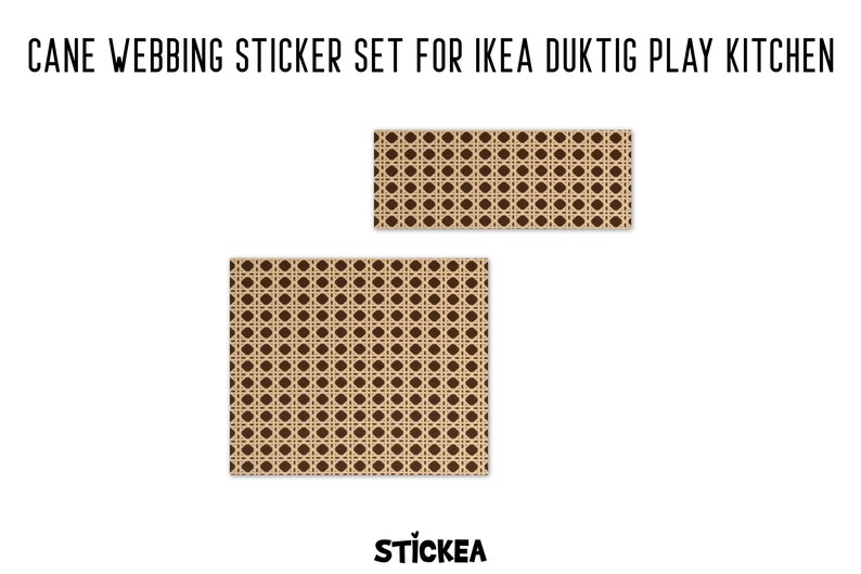 Rattan Gurtband Aufkleber für IKEA Duktig Spielküche Cane sticker set