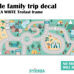 Family trip decal for IKEA Trofast WHITE storage system Trofast unit NOT included Single