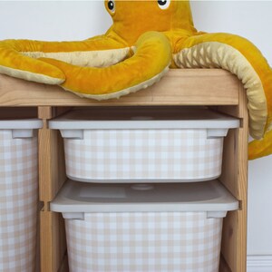 Wikkelsticker met witte gingang-zandkleur voor IKEA Trofast-opbergdoos
