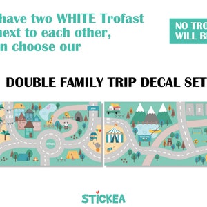 Family trip decal for IKEA Trofast WHITE storage system Trofast unit NOT included Double