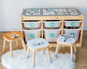 Toy organisation label decal for IKEA TROFAST (furniture or box not included)