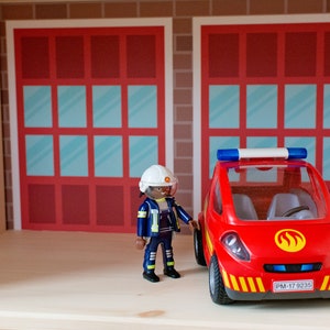 Fire station decal for IKEA FLISAT dollhouse dollhouse not included imagem 2