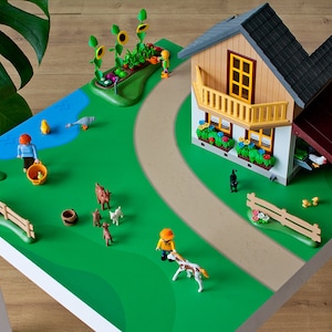 IKEA LACK table decal, green countryside (furniture NOT included)