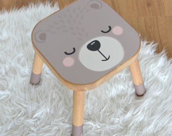 Bear decal for IKEA FLISAT stool (stool NOT included)
