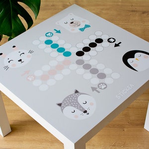 IKEA LACK table decal, Ludo board game (furniture NOT included)
