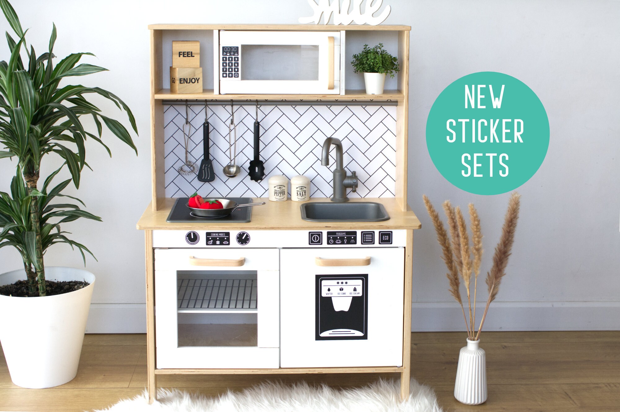 IKEA Duktig Play Kitchen Sticker Set Black play Kitchen NOT Etsy