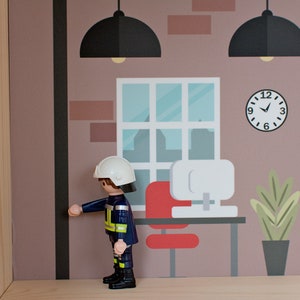 Fire station decal for IKEA FLISAT dollhouse dollhouse not included image 7