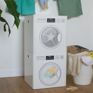 Play washing machine or dryer decal, IKEA Kuggis, Duktig, Kallax, Eket furniture NOT included image 3