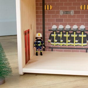 Fire station decal for IKEA FLISAT dollhouse dollhouse not included image 6