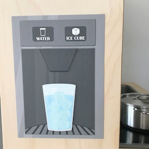 Play ice dispenser decal, IKEA Duktig, Kallax, Eket  (furniture NOT included)