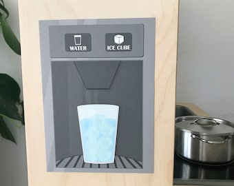 Play ice dispenser decal, IKEA Duktig, Kallax, Eket  (furniture NOT included)