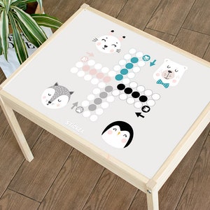 Ludo board game decal for IKEA LÄTT table (table NOT included)