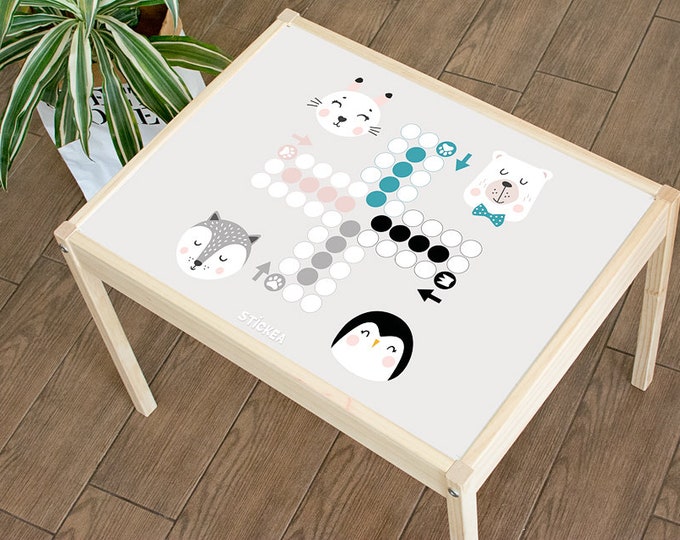 Ludo board game decal for IKEA LÄTT table (table NOT included)
