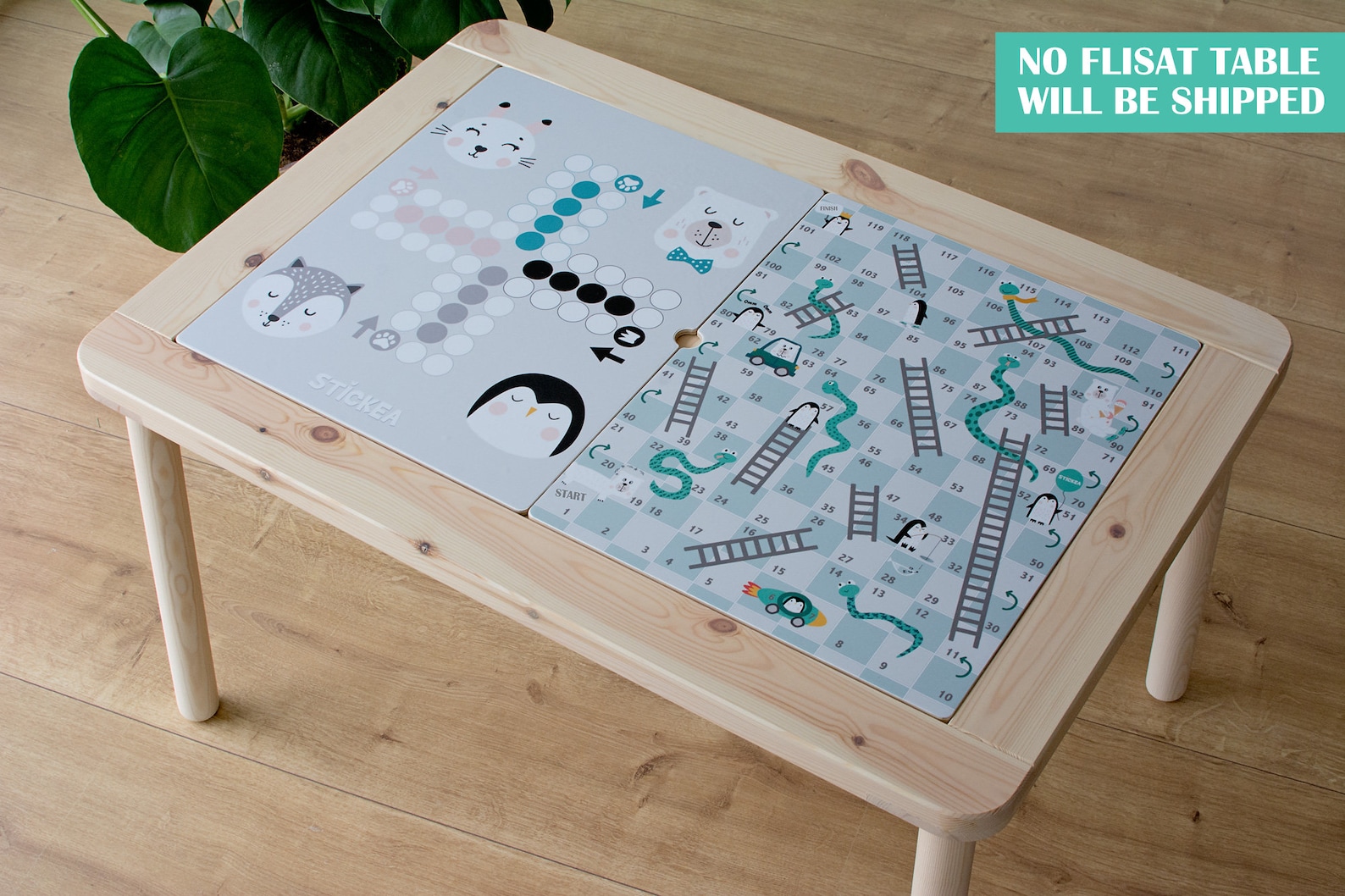 IKEA Flisat Children's Table Decal Board Games flisat Etsy