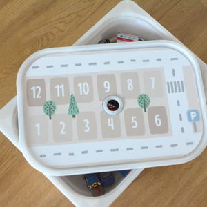 Parking lot sticker for IKEA Trofast lid (sticker only)
