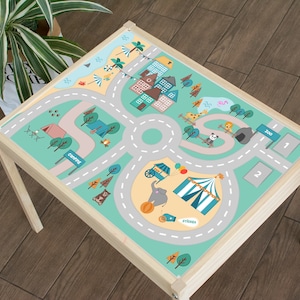 IKEA LÄTT children's table decal, family trip (table NOT included)