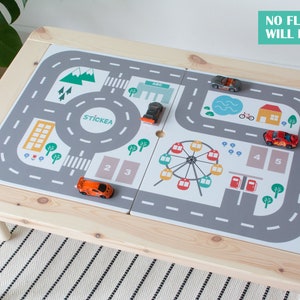 IKEA Flisat children's table decal, city roads (Flisat table NOT included)