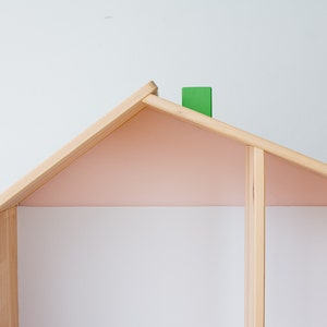 Dachboden Dreieck Aufkleber für IKEA Flisat Puppenhaus, rosa oder beige Puppenhaus nicht enthalten Rosa