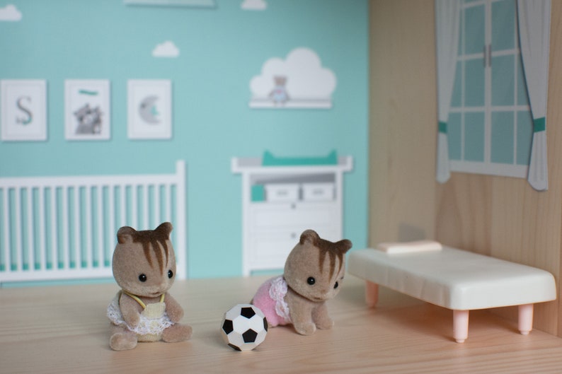 Skandinavischer Puppenhaus Aufkleber für IKEA FLISAT Puppenhaus Puppenhaus ist nicht enthalten Bild 4