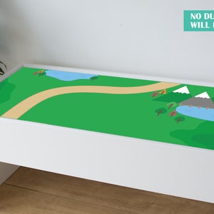 Green countryside decal for IKEA Dundra activity table (Dundra table NOT included)