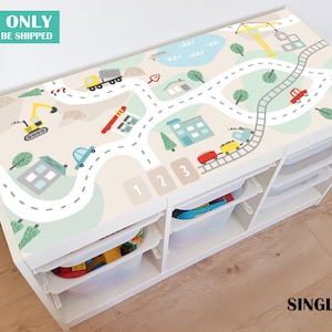 Bohemian roads sticker for IKEA Trofast WHITE storage system (Trofast unit NOT included)