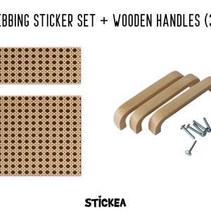 Rattan Gurtband Aufkleber für IKEA Duktig Spielküche Cane sticker+handles