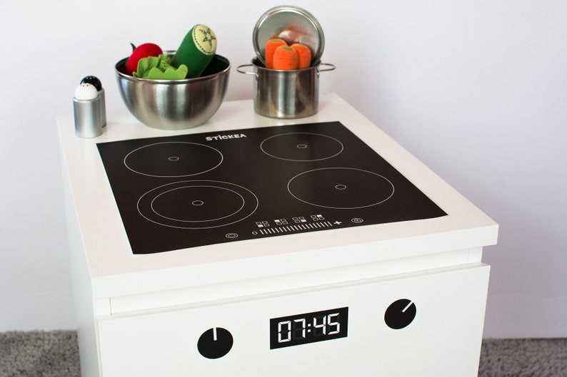 Play kitchen hob sticker for IKEA Stuva, Trofast, Malm, Eket furniture NOT included image 5